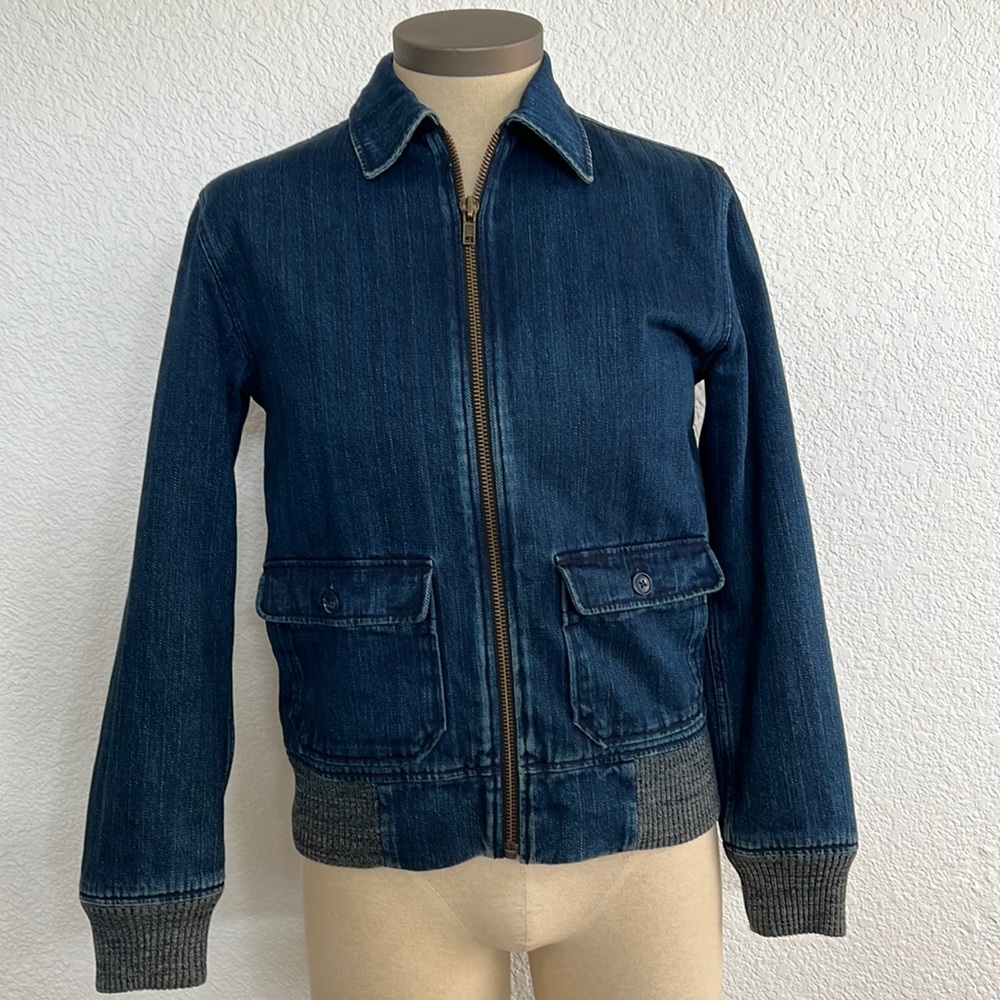 Faherty- Indigo Beach Bomber Jacket